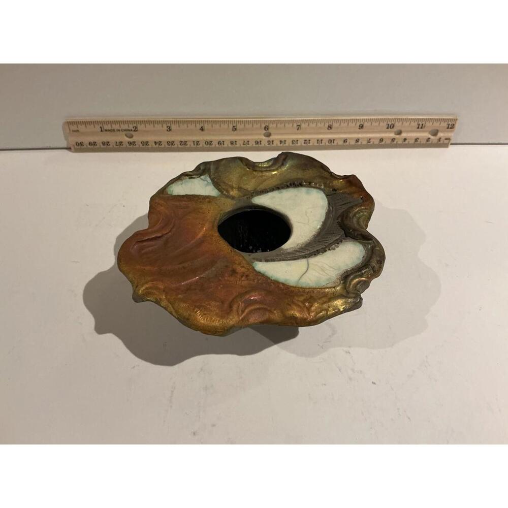 Vintage Ceramic Glazed Studio Pottery Flower Frog Pin Flower Holder